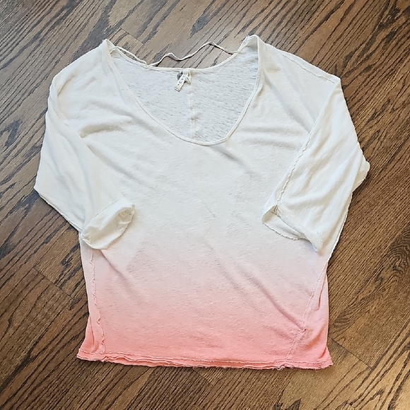 We The Free White and Pink Long Sleeve Tee - Picture 1 of 6